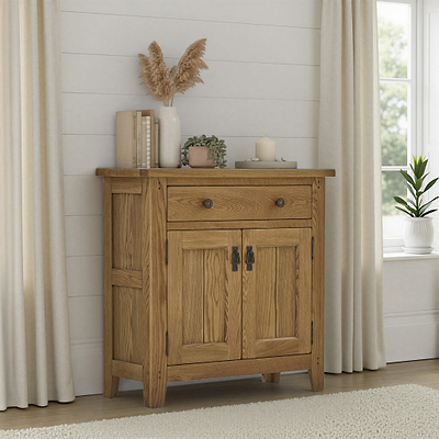 Broadway Oak Mini Sideboard with Top Drawer