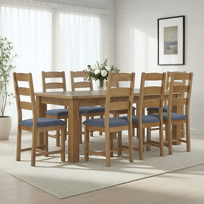 Broadway Oak Large Butterfly Extending Dining Table