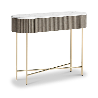 Amelie Grey Fluted Console Table