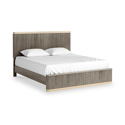 Amelie Grey Fluted Bed