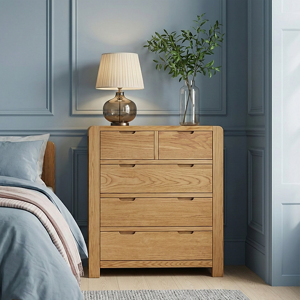 Harvey Oak 2 Over 3 Chest of Drawers