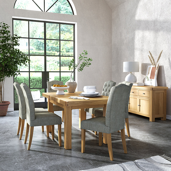 Portland Oak 140-185cm Extending Dining Table