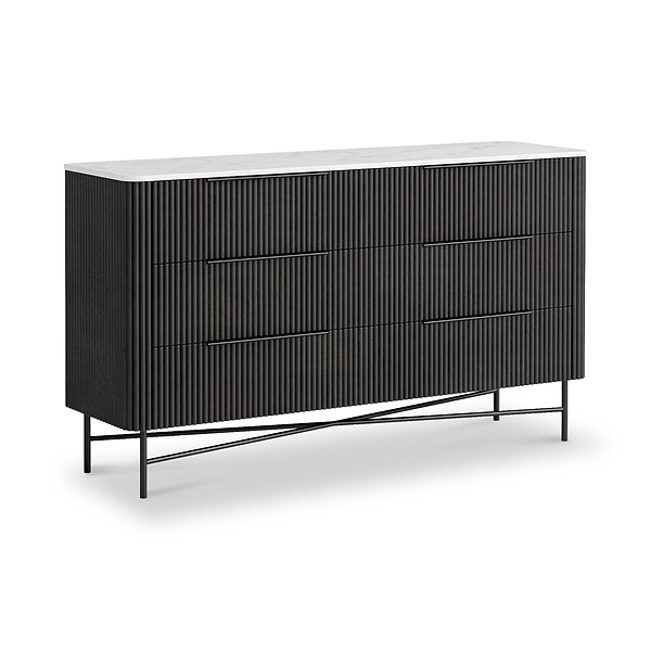Milo Mango & Marble 6 Drawer Chest