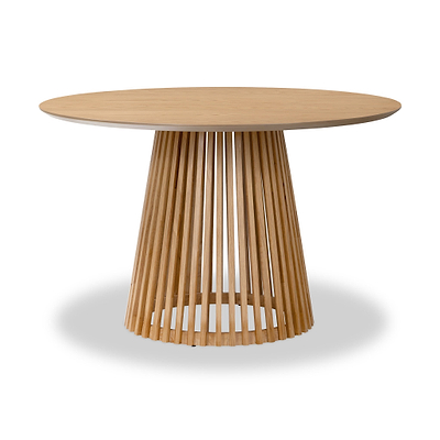 Shorwell Oak 120cm Slatted Round Dining Table