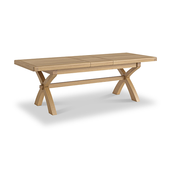 Portland Oak Extendable 200-245cm Cross Legged Dining Table