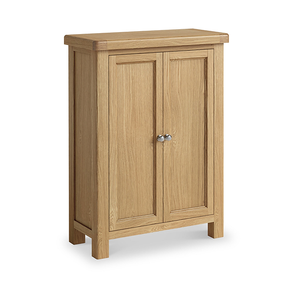 Portland Oak 4 Shelf Shoe Storage Cupboard