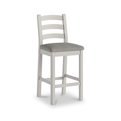 Penzance Stone Grey Ladder Back Bar Chair