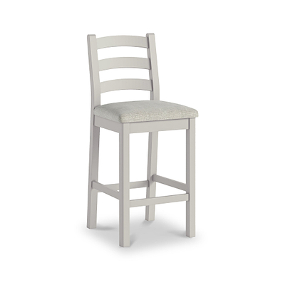Penzance Stone Grey Ladder Back Bar Chair
