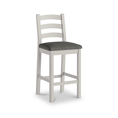 Penzance Stone Grey Ladder Back Bar Chair