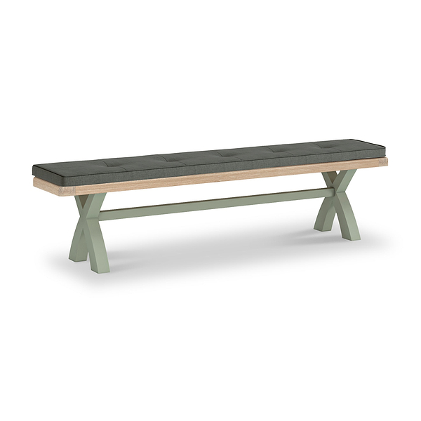 Penzance Sage Cross Leg Bench