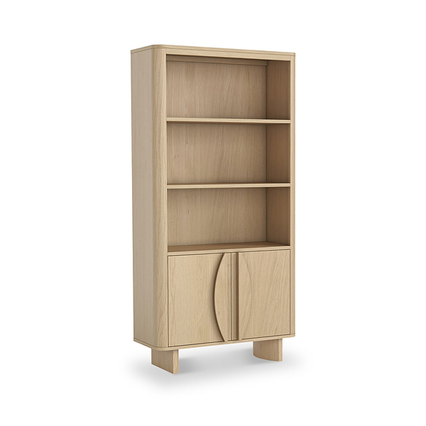 Whitstone Oak Large Storage Bookcase