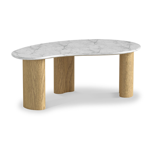 Nyssa Marble Top Tear Drop Coffee Table