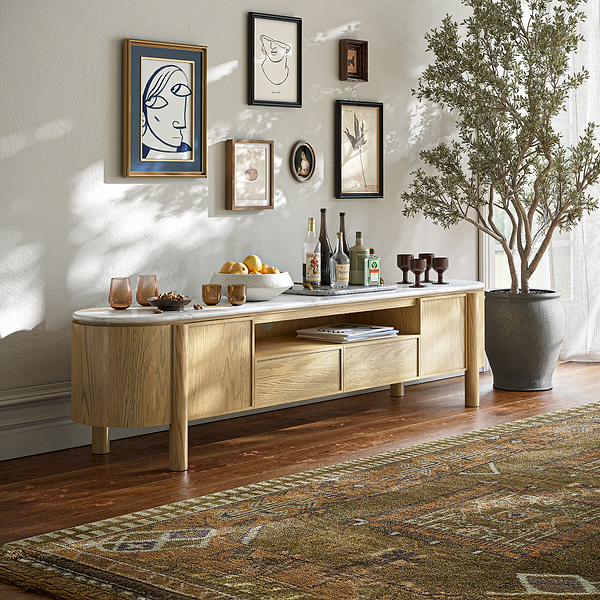 Nyssa Marble Top 210cm TV Unit