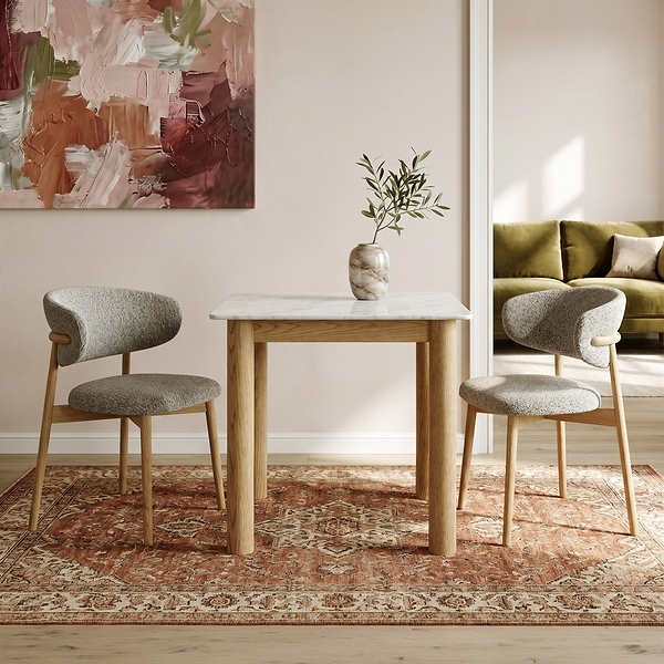 Nyssa Marble Top 80cm Square Dining Table
