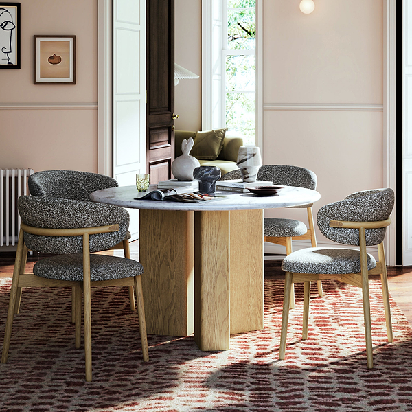 Nyssa Marble Top Round Dining Table