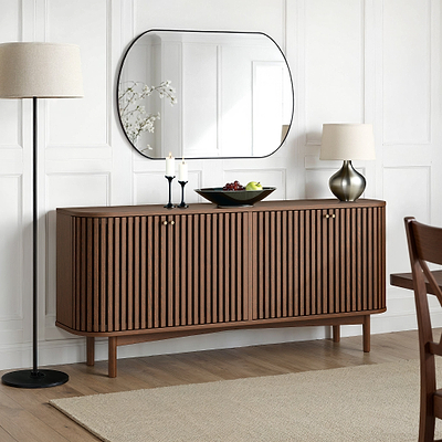 Shorwell Dark Oak Slatted Large Sideboard