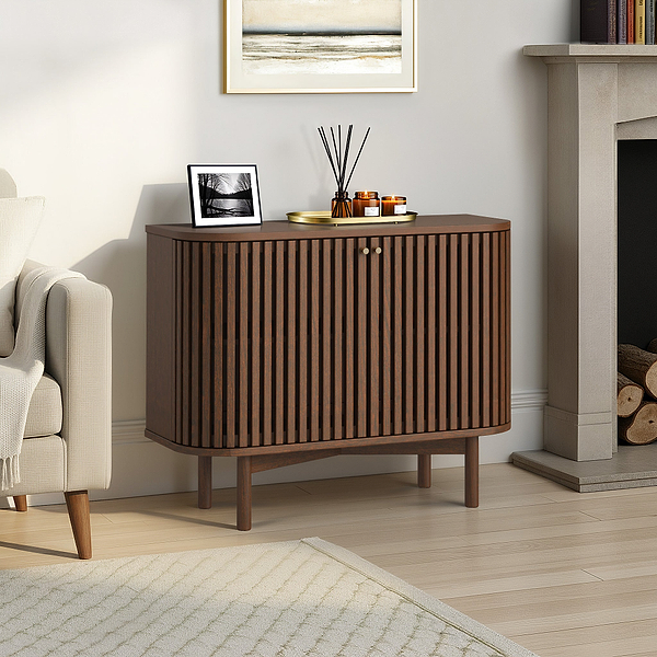 Shorwell Dark Oak Slatted Small Sideboard