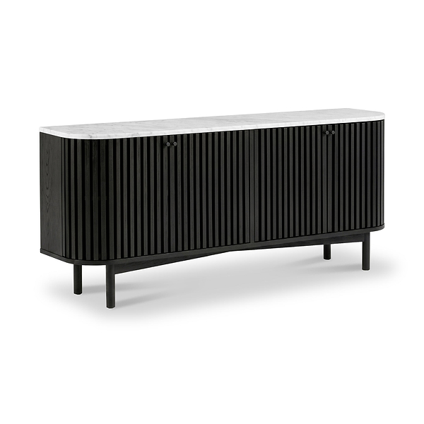 Shorwell Black & Marble Large Sideboard