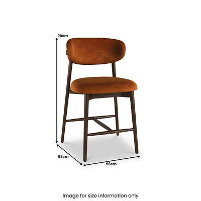 Labelle Velvet Bar Stool