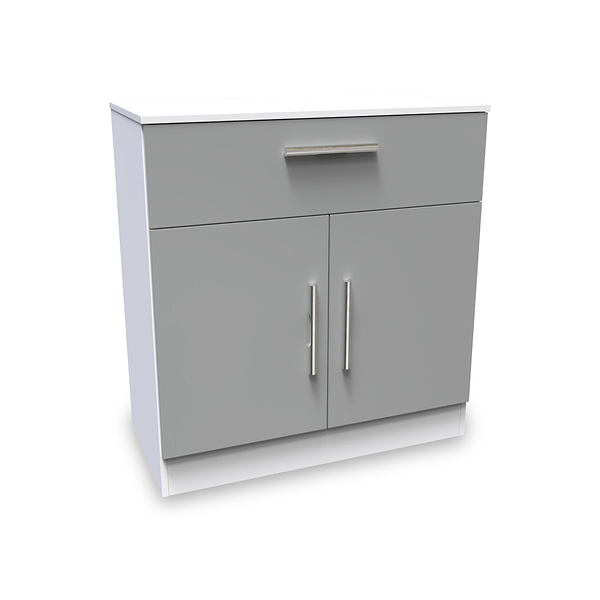 Blakely Grey and White 1 Drawer 2 Door Sideboard
