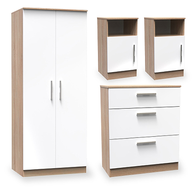 Blakely White & Light 4 Piece Bedroom Set