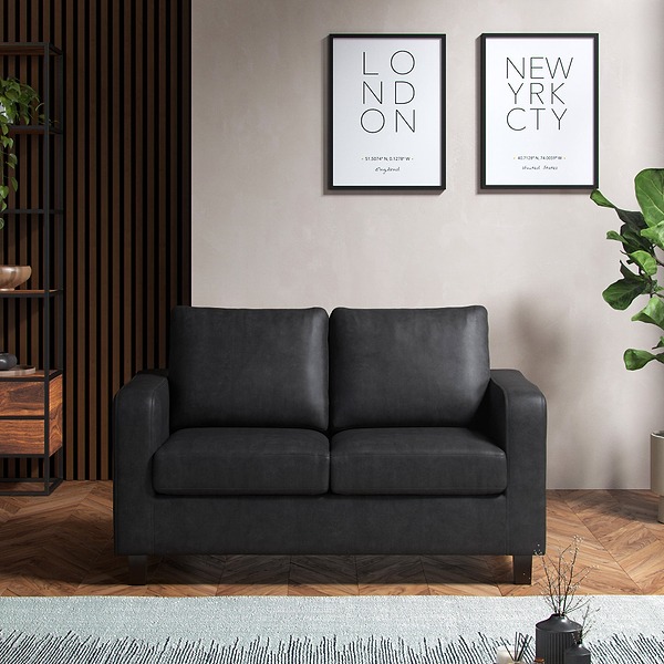 Cullen Faux Leather 2 Seater Sofa