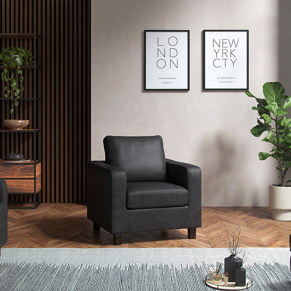 Cullen Faux Leather Armchair