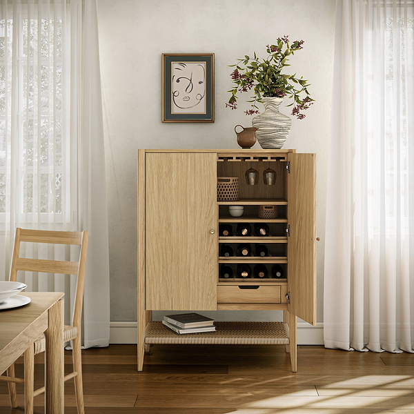 Harborough Oak Drinks Cabinet