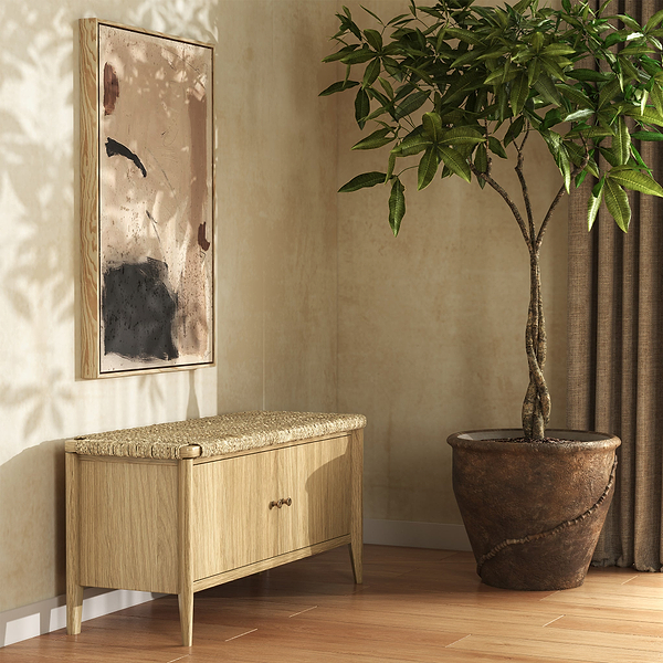 Harborough Oak Storage Bench