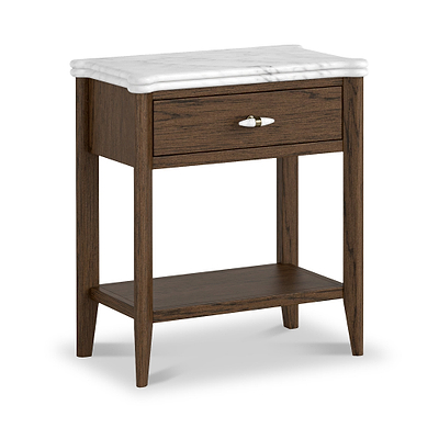 Hawthorne Dark Oak & Marble Side Table