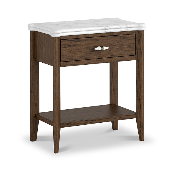 Hawthorne Dark Oak & Marble Side Table