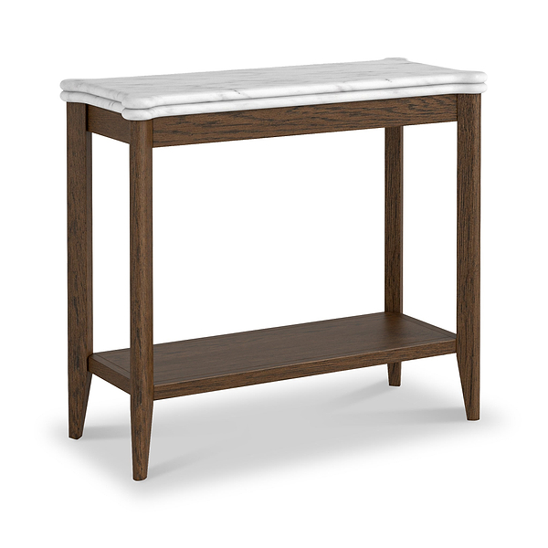 Hawthorne Dark Oak & Marble Sofa Side Table