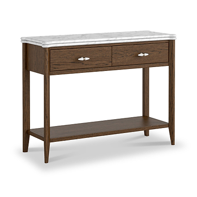 Hawthorne Dark Oak & Marble Console Table