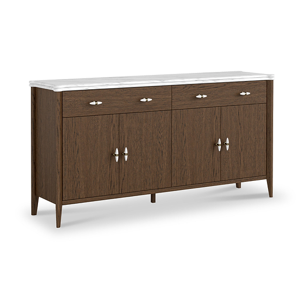 Hawthorne Dark Oak & Marble Extra Large Sideboard