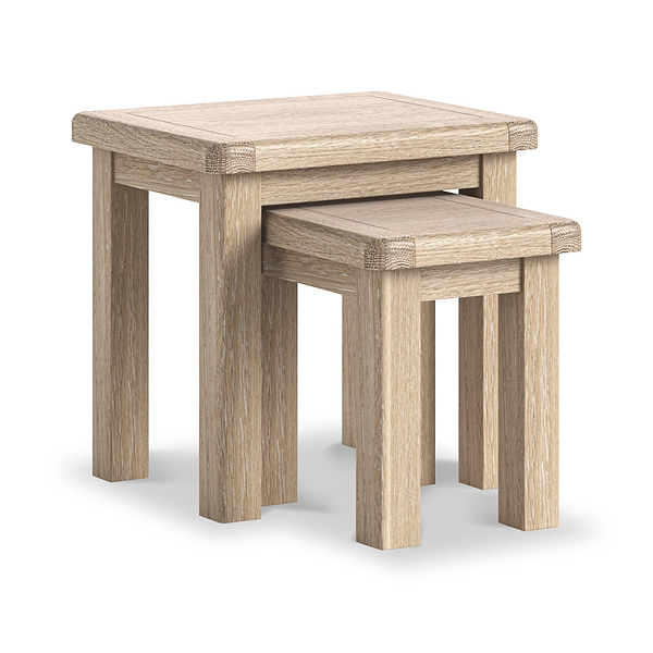 Portland Washed Oak Nest Of Tables