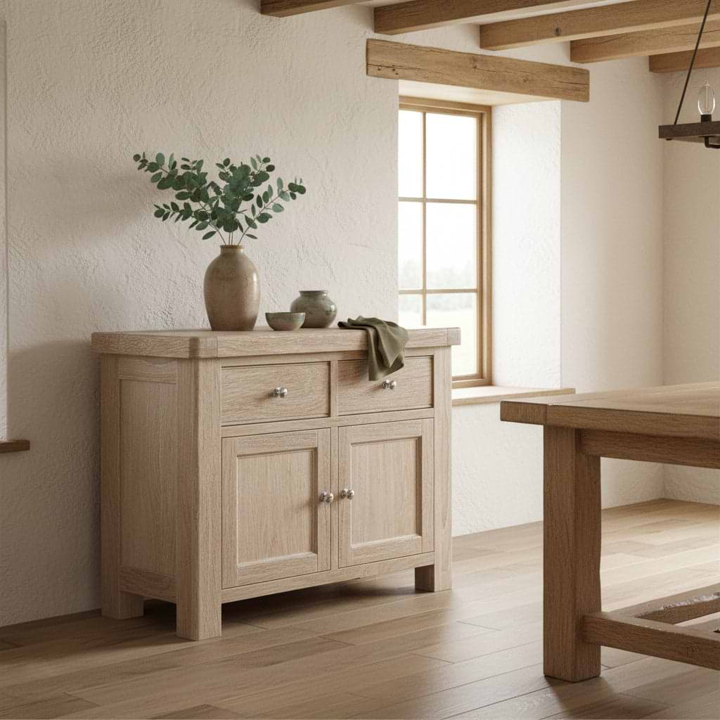 Portland Washed Oak Small Sideboard