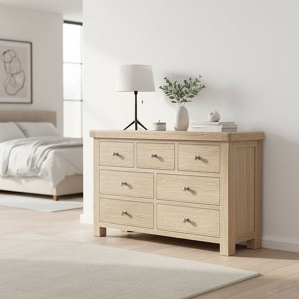 Portland Washed Oak 3 Over 4 Chest