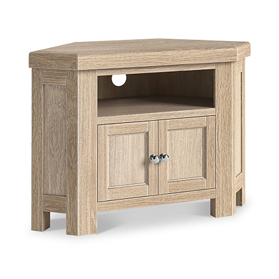 Portland Washed Oak Corner TV Unit