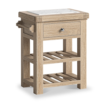 Portland Washed Oak Small Kitchen Island