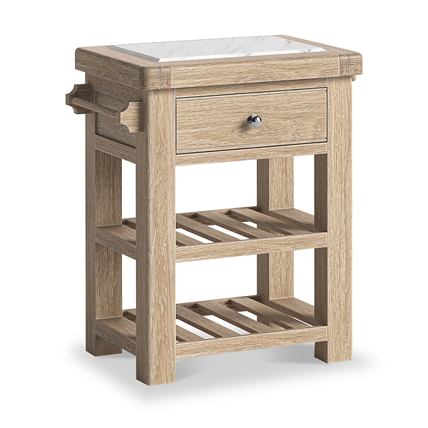 Portland Washed Oak Small Kitchen Island