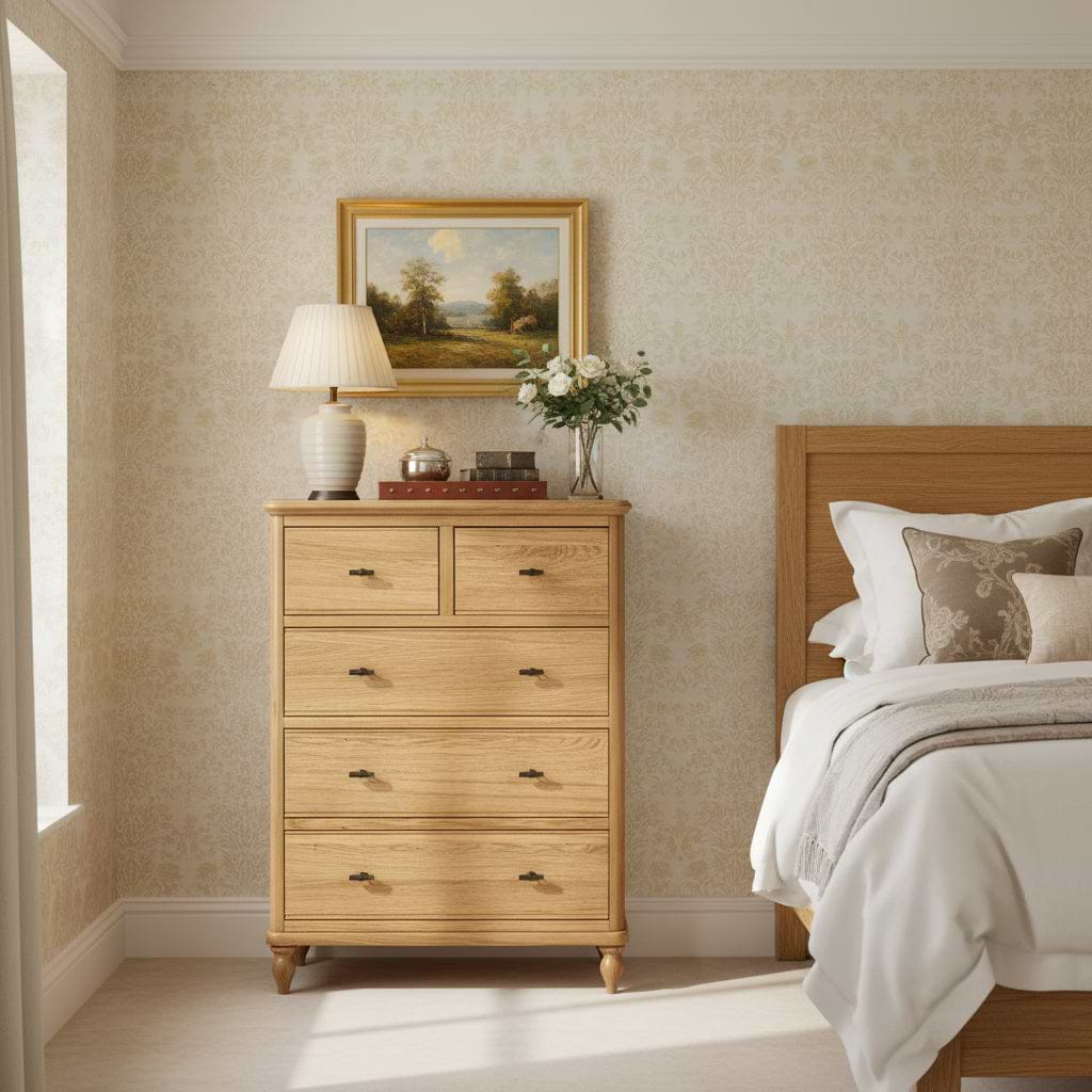 Alderley Oak 2 Over 3 Drawer Chest