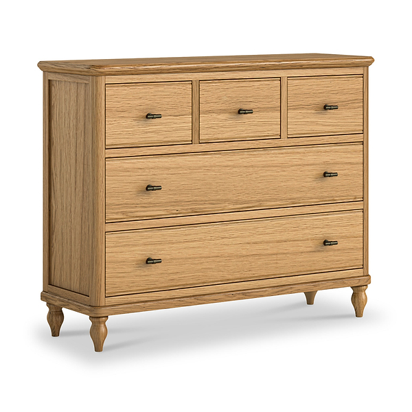 Alderley Oak 3 Over 2 Drawer Chest