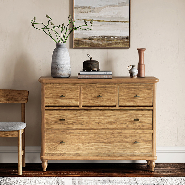 Alderley Oak 3 Over 2 Drawer Chest