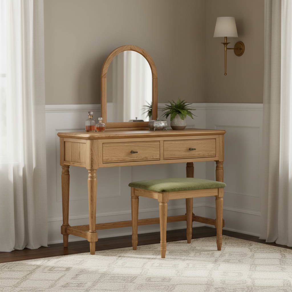 Alderley Oak Dressing Table Stool