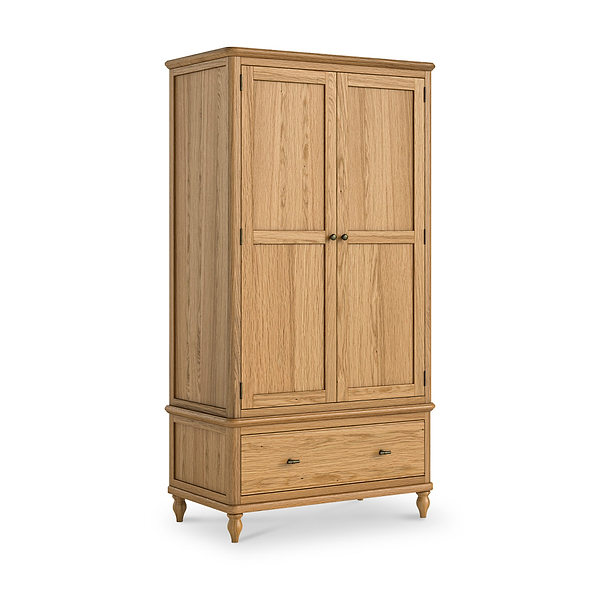 Alderley Oak Double Wardrobe With Drawer