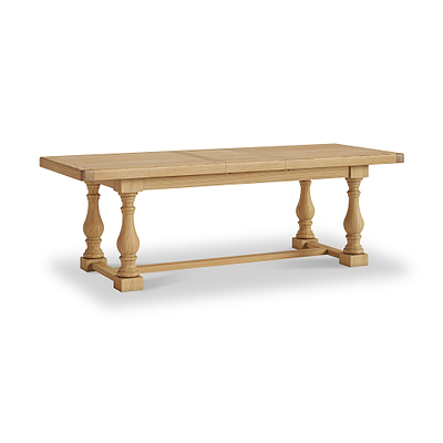 Portland Oak 200-245cm Extending Trestle Dining Table