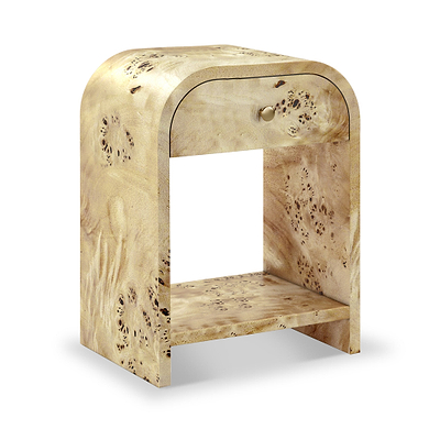 Calder Light Burl Bedside Table