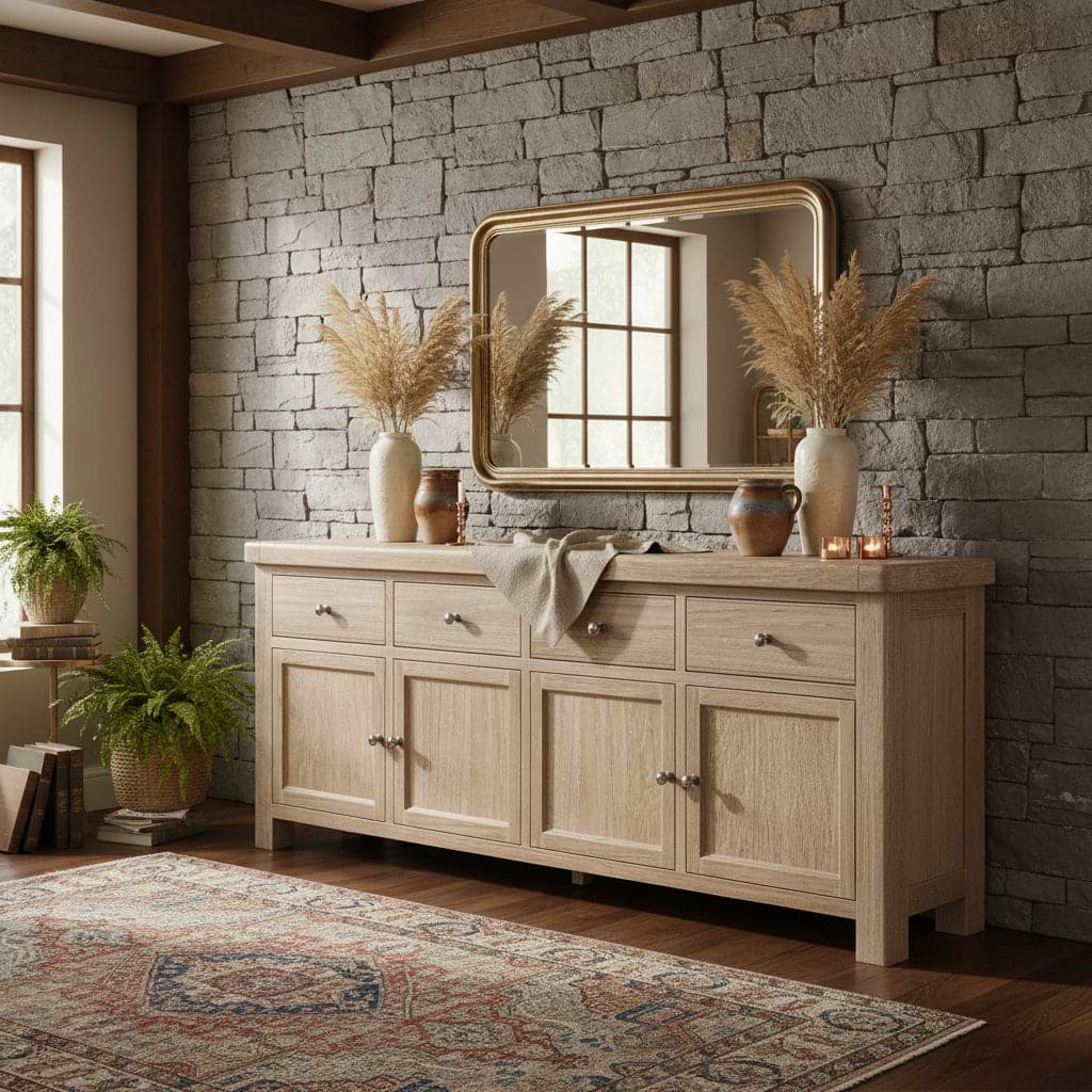 Portland Washed Oak Extra Large Sideboard