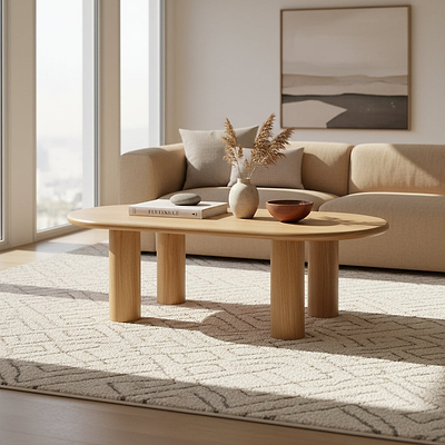 Arden Oak Oval Coffee Table