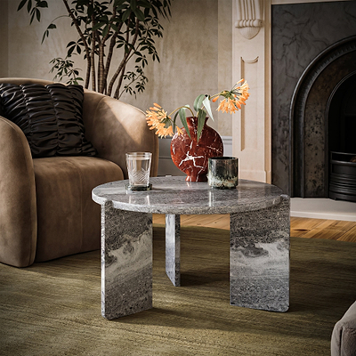 Langham Marble Small Round Coffee Table